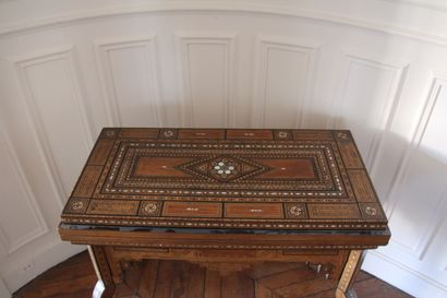Table à jeux à plateau portefeuille en bois...