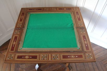 Table à jeux à plateau portefeuille en bois...