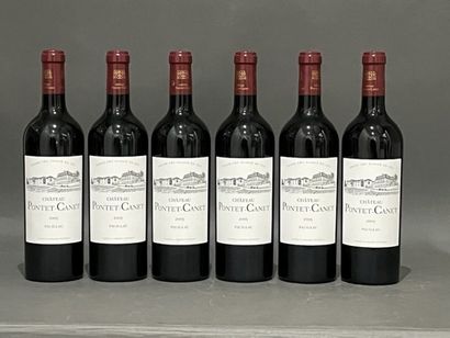 Six bottles Château PONTET CANET, Pauillac...