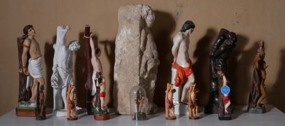 *Lot de sculptures en céramique, plâtres,...
