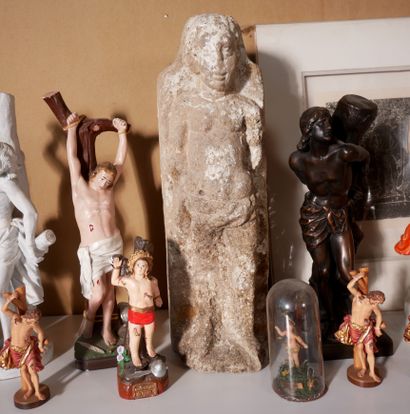 *Lot de sculptures en céramique, plâtres,...