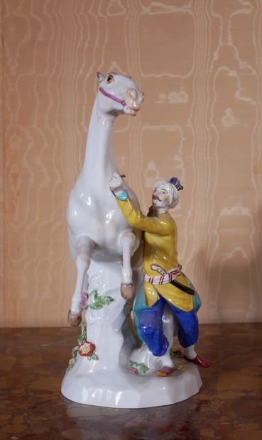 *MEISSEN
Sculpture en porcelaine polychrome...