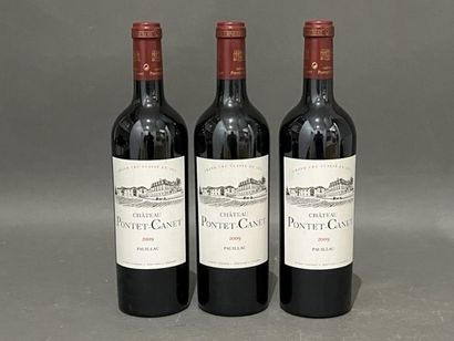 Three bottles Château PONTET CANET, Pauillac...