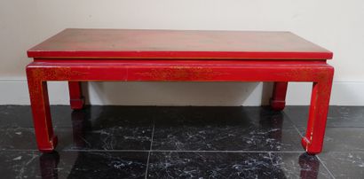 Table basse rectangulaire à pieds droits...