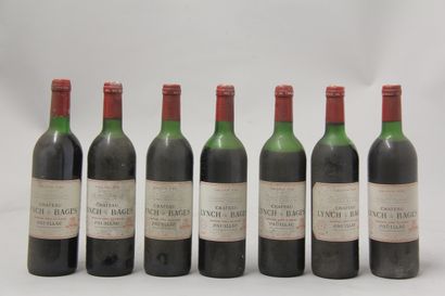 7 bouteilles Château LYNCH-BAGES, 5° cru...