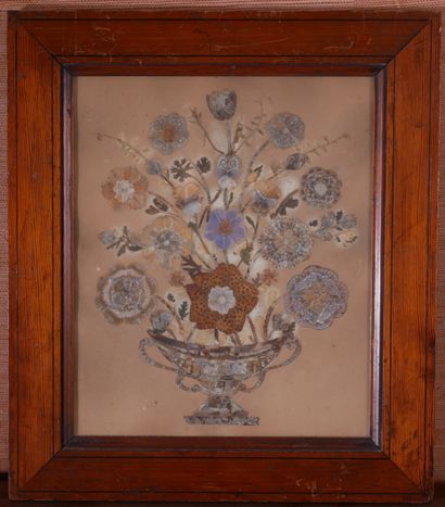*Ecole du XIXème s.
Vase de fleurs
Tableau...