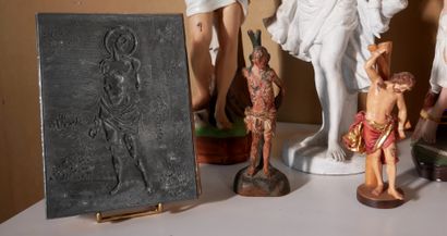 *Lot de sculptures en céramique, plâtres,...