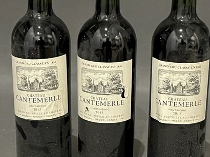 3 	bouteilles 	Château. 	CANTEMERLE, 5ème...