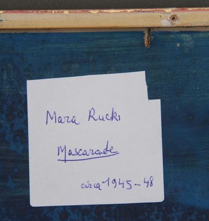 Mara RUCKI (1920-) attribuée à
Masacarade
Huile...