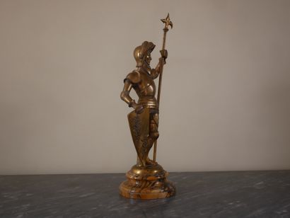 Ecole moderne
Chevalier en armure debout
Sculpture...