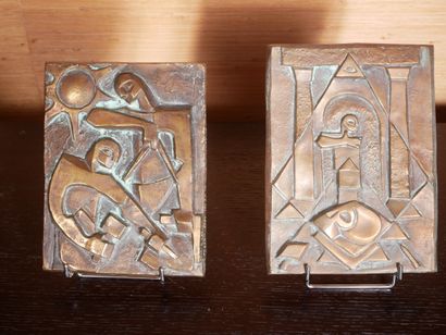 C. FRECHIN
Tailleur de pierre
Deux bas-reliefs...
