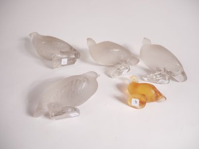 LALIQUE France 


Ensemble de quatre perdrix...