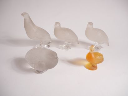 LALIQUE France 


Ensemble de quatre perdrix...