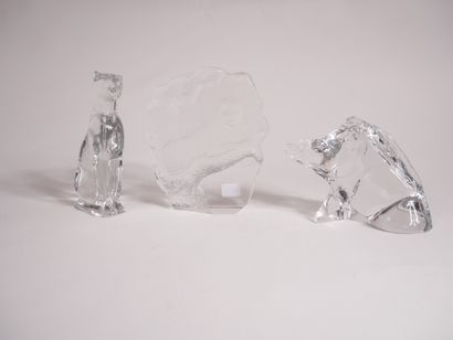 BACCARAT 


Deux statuettes en cristal représentant...