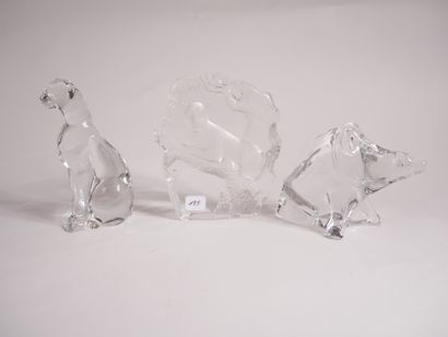BACCARAT 


Deux statuettes en cristal représentant...