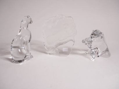 BACCARAT 


Deux statuettes en cristal représentant...