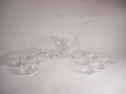 Service à punch en verre, comprenant : 


-	1...