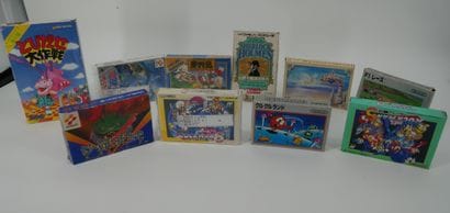 *NINTENDO
Set of 9 Famicom games in box:...