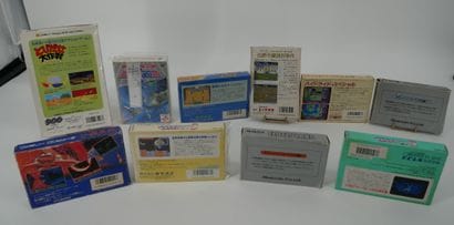 *NINTENDO
Set of 9 Famicom games in box:...