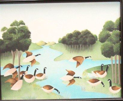 Geneviève JOST (née en 1944)
Les outardes...
