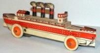 Petit bateau de croisière à 3 cheminées de...