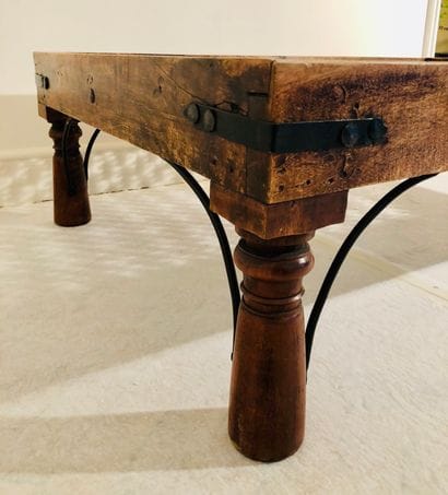 Rectangular coffee table made of window grid,...