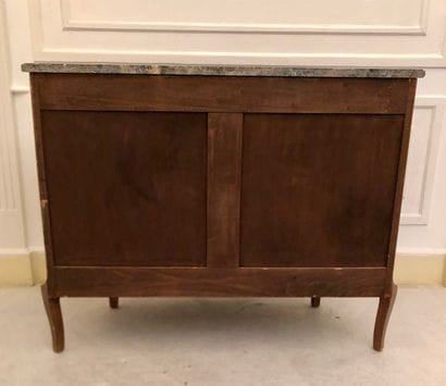 Curved chest of drawers in veneered wood...
