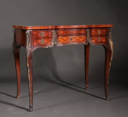 Dressing table with rosewood and rosewood...