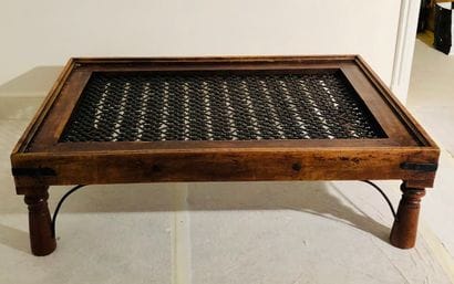 Rectangular coffee table made of window grid,...