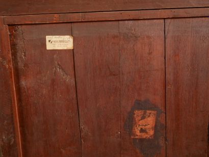 Rosewood veneered armoire desk with butterfly...
