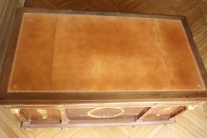 Office furniture in mahogany and bronze elements...