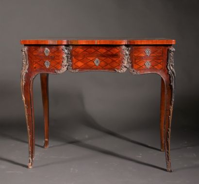 Dressing table with rosewood and rosewood...