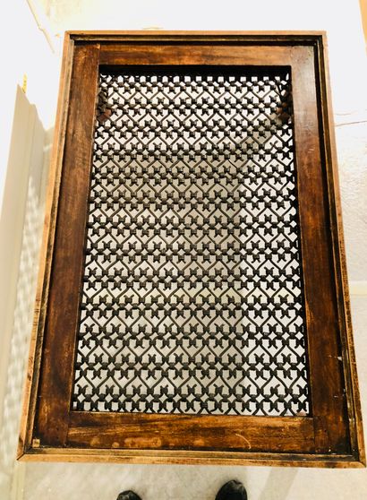 Rectangular coffee table made of window grid,...