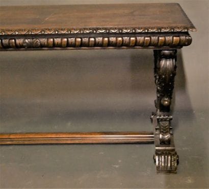 Table de milieu rectangulaire en noyer à...