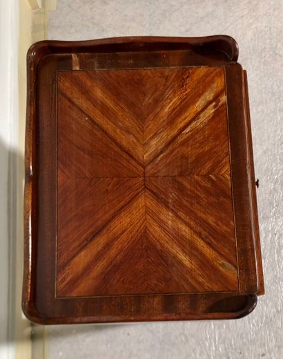 Pair of veneered bedside cabinets with one...