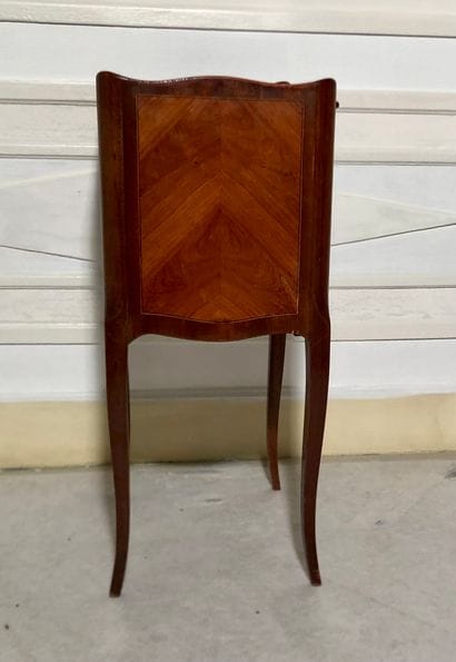 Pair of veneered bedside cabinets with one...