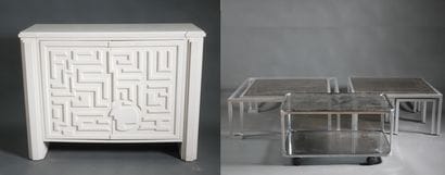 80s lot:
- Cream laminate sideboard
H: 83...