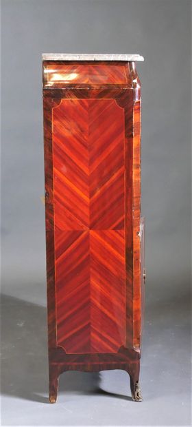 Rosewood veneered armoire desk with butterfly...