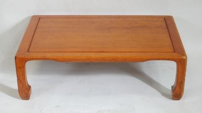 Rectangular coffee table in natural wood,...