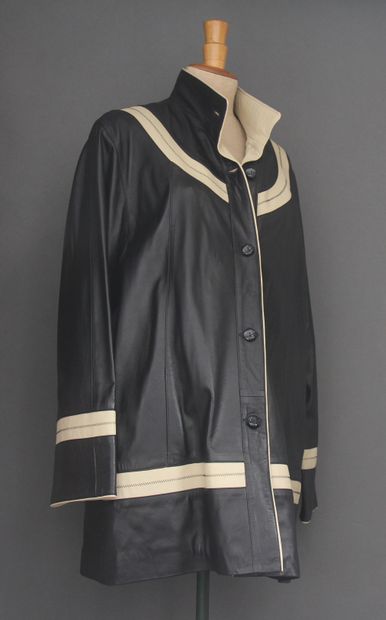 ALDEC Cuir
Veste en cuir noir à bandes en...