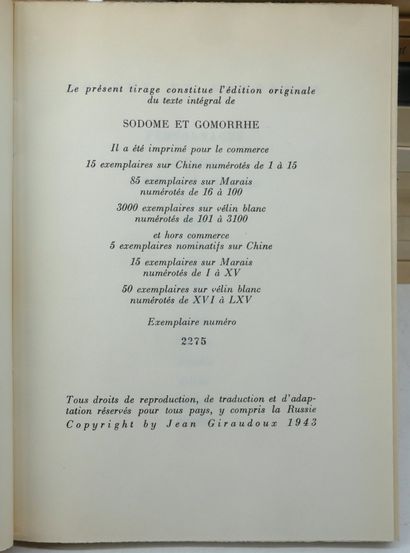 JEAN GIRAUDOUX. 
- Hélène Touglas.
Six original...