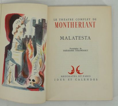 HENRI DE MONTHERLANT. 
Théâtre complet. La...