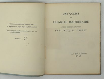 CHARLES BAUDELAIRE
- Les Epaves. 
	Lemerre,...