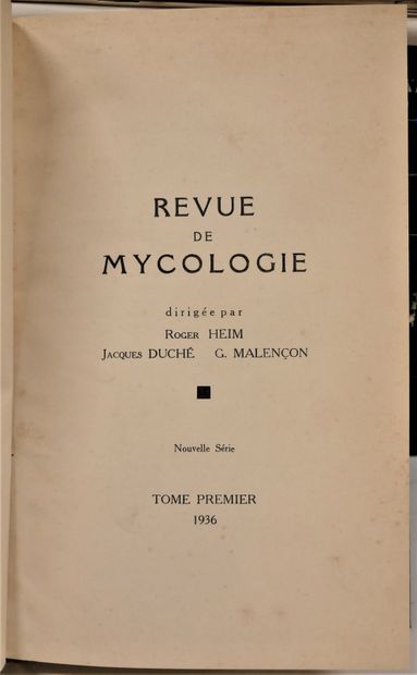 MYCOLOGY
Revue Mycologie. Revue de mycologie...