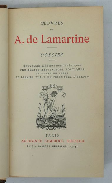 ALPHONSE DE LAMARTINE. 
- Chute d'un ange....