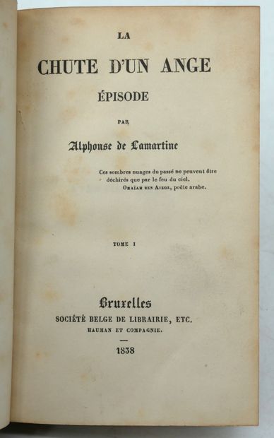 ALPHONSE DE LAMARTINE. 
- Chute d'un ange....