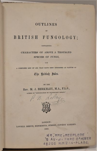 MYCOLOGY
M. J. BERKELEY 1860.
Outlines of...