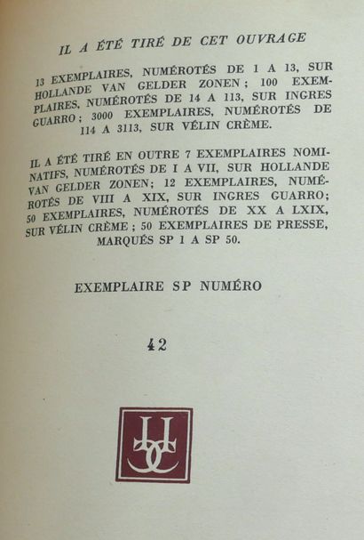 JEAN GIRAUDOUX. 
- Hélène Touglas.
Six original...