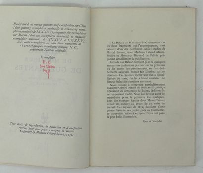 MARCEL PROUST. 
- Letters to André Gide.
With...