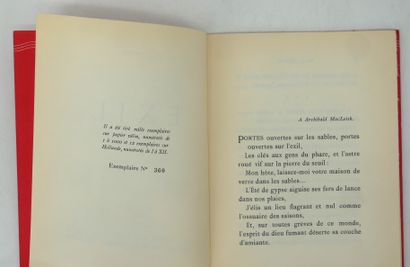 - SAINT-JOHN PERSE. Oiseaux.
NRF, Gallimard,...